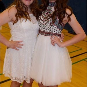 White Sherri Hill Cocktail dress!